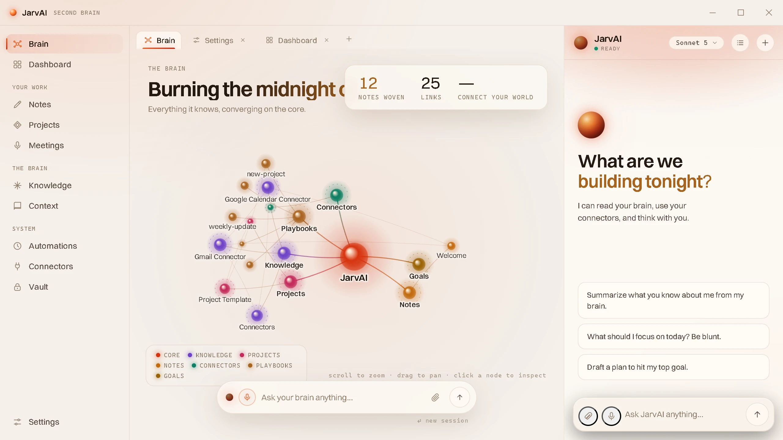 JarvAI in the Daylight theme